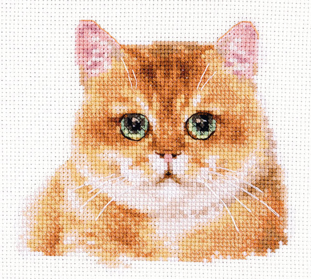 Kreuzstich-Set Alisa S1-36 Plüschkatze 12x11 cm