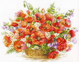 Basket of Poppies - S2-28 Alisa - Cross Stitch Kit