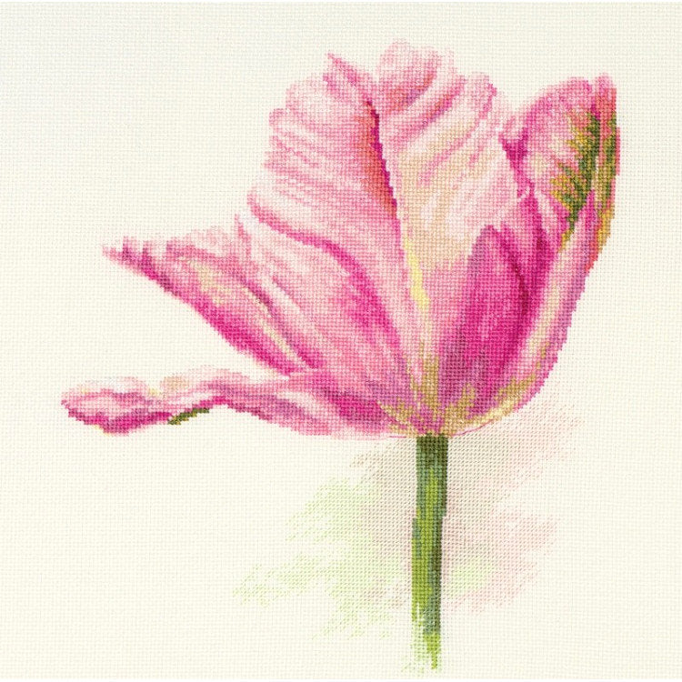 Tulipes rose clair - S2-42 Alisa - Kit de point de croix
