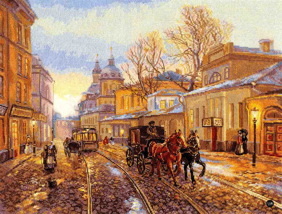 Kreuzstich-Set Alisa S3-18 Autumn Coach 55x44 cm