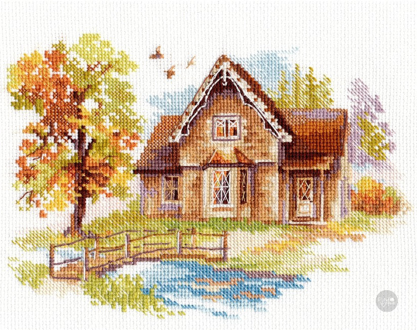 Kreuzstich-Set Alisa S3-21 Haus im September 18x14 cm