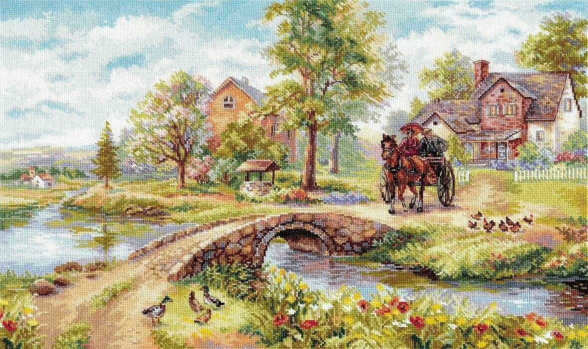 Kreuzstich-Set Alisa S3-25 Sonntagsspaziergang 51x31 cm