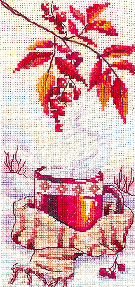 Kreuzstich-Set Andriana SANCH-07 HEISSER TEE 9 x 19 cm