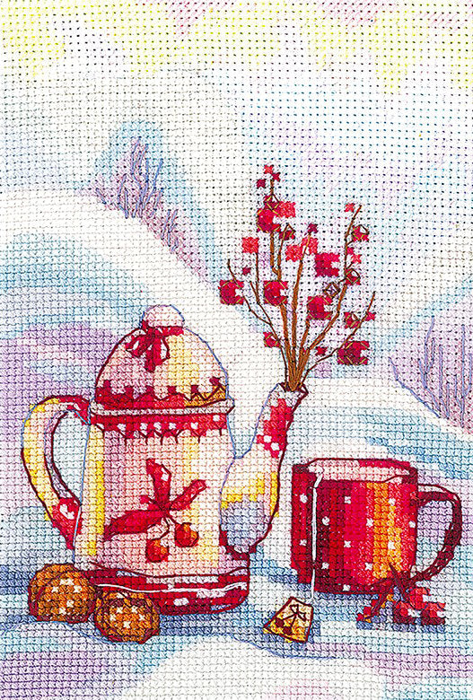 Kreuzstich-Set Andriana SANCH-08 BERRY TEE 10 x 15 cm