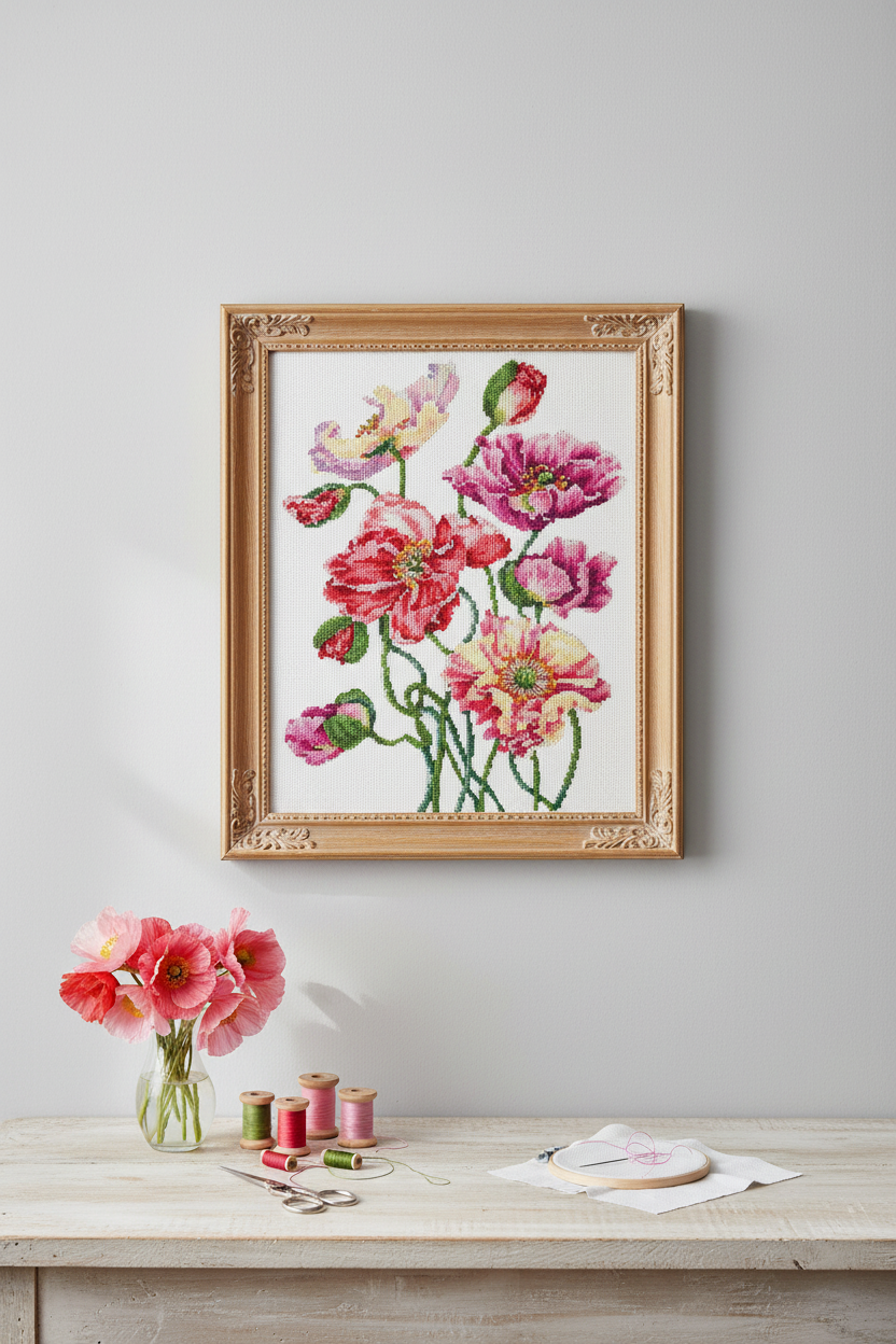Wild poppies - Andriana - Cross stitch kit SAND-28