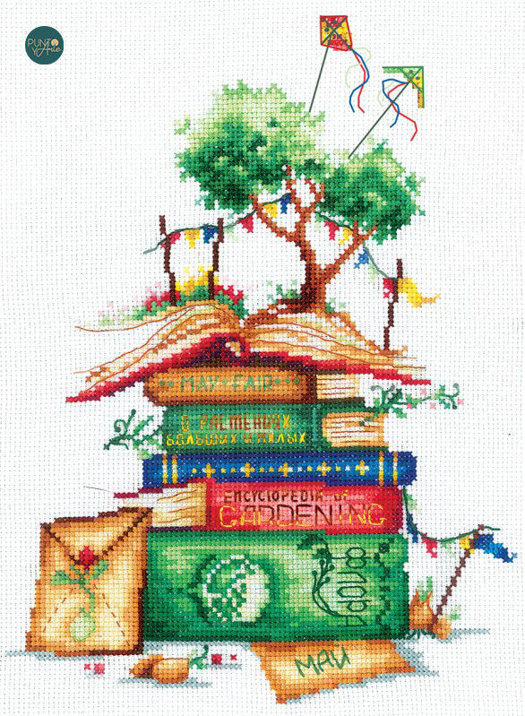 Kit de punto de cruz Andriana SANI-02 Historias de países 16 x 21 cm