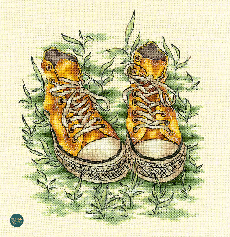 Kit punto croce Andriana SANK-45 Ciabatte 19 x 22 cm
