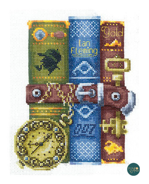 Kit de point de croix Andriana SANK-47 Royaume des Livres 13 x 16,5 cm