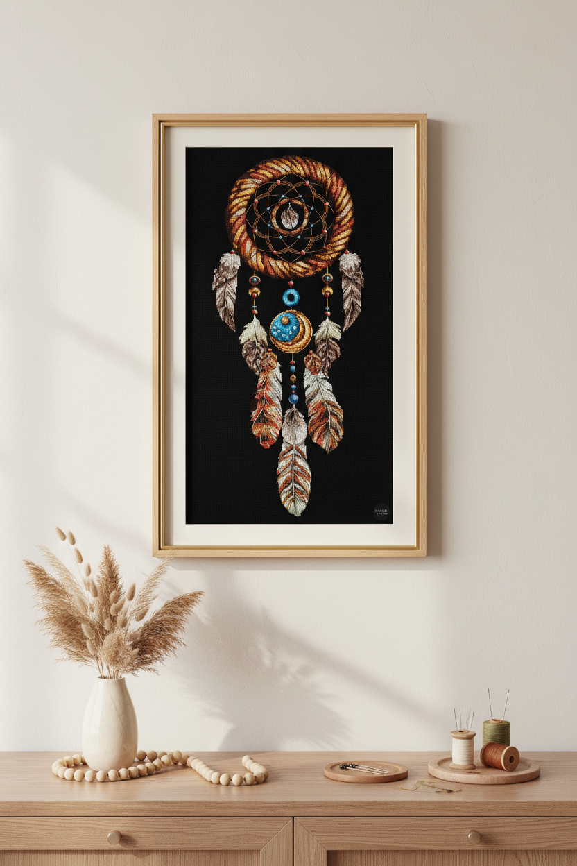 Moon Dreamcatcher - Andriana - Cross Stitch Kit SANL-16