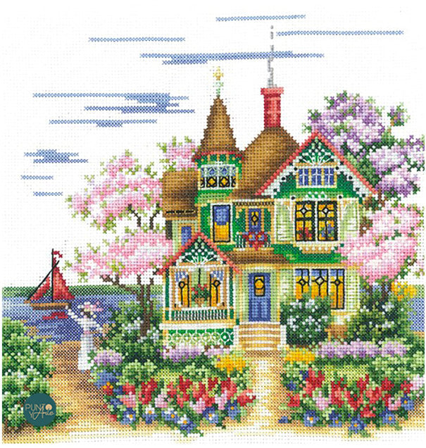 Kit punto croce Andriana SANM-35 Mattina di maggio – Kit punto croce 20 x 21 cm