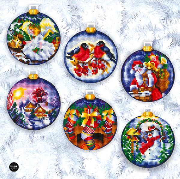 Kreuzstich-Set Andriana SANN-18 Weihnachtsdekoration 8 x 8 cm
