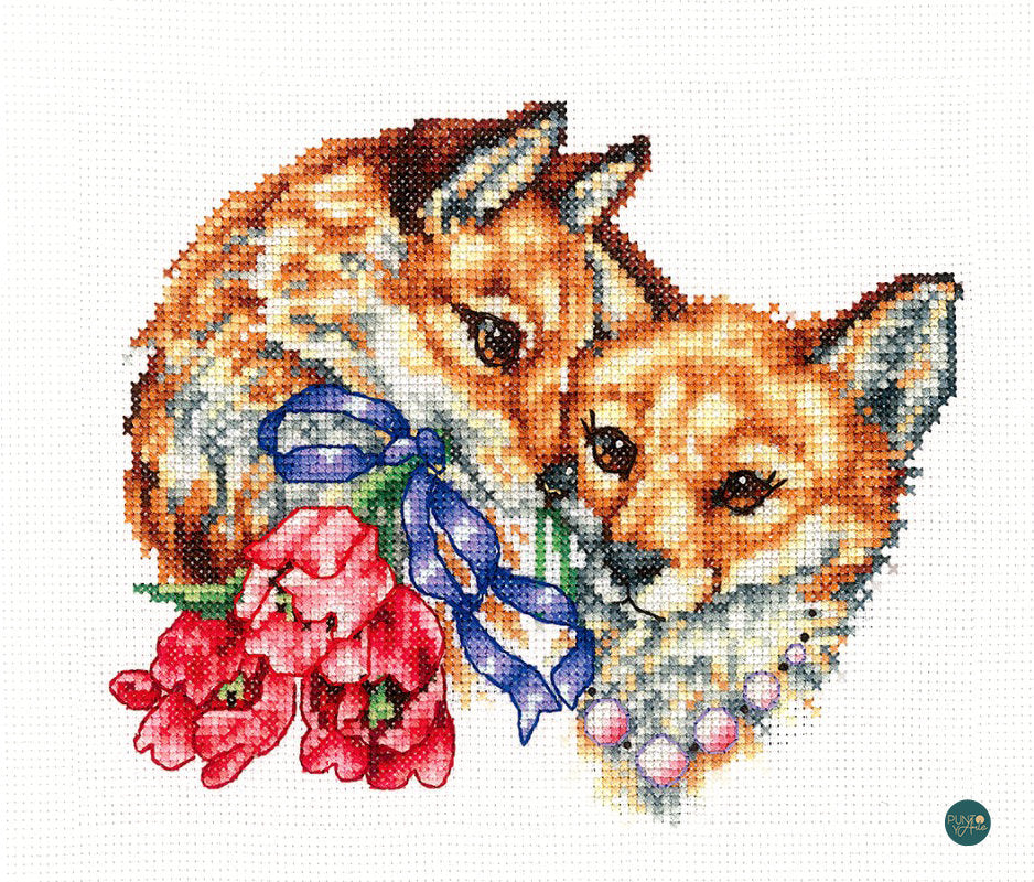 Happy together. Foxes - SANS-49 Andriana - Cross stitch kit