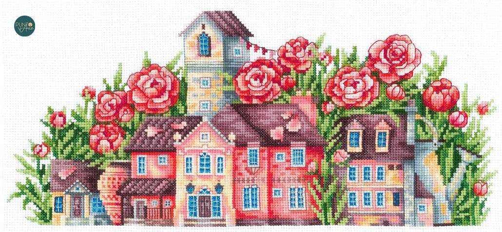 Country of peonies - SANS-54 Andriana - Cross stitch kit