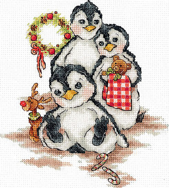 With the family of Penguins - Andriana - Cross stitch kit SANV-31