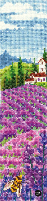 BOOKMARK. SANZ-54 LAVENDER FIELDS - Andriana - Cross stitch kit