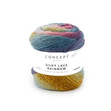Silky Lace Rainbow - Hilo Fino de Merino y Seda con Degradado Multicolor