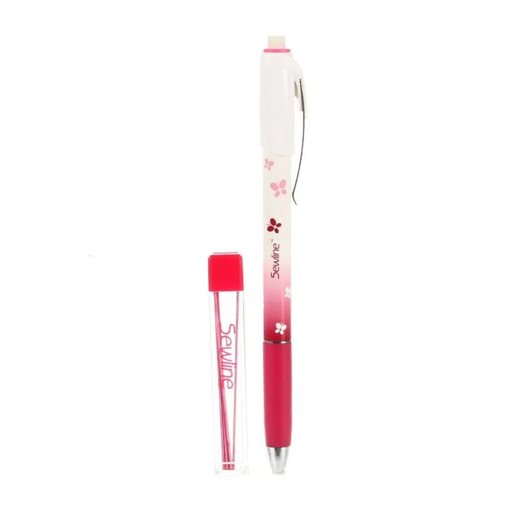Sewline fabric pencil with 6 refills 0.9 mm in pink