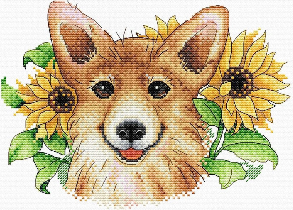 Sunny Corgi - MP Studio SM-503 - Kit de point de croix