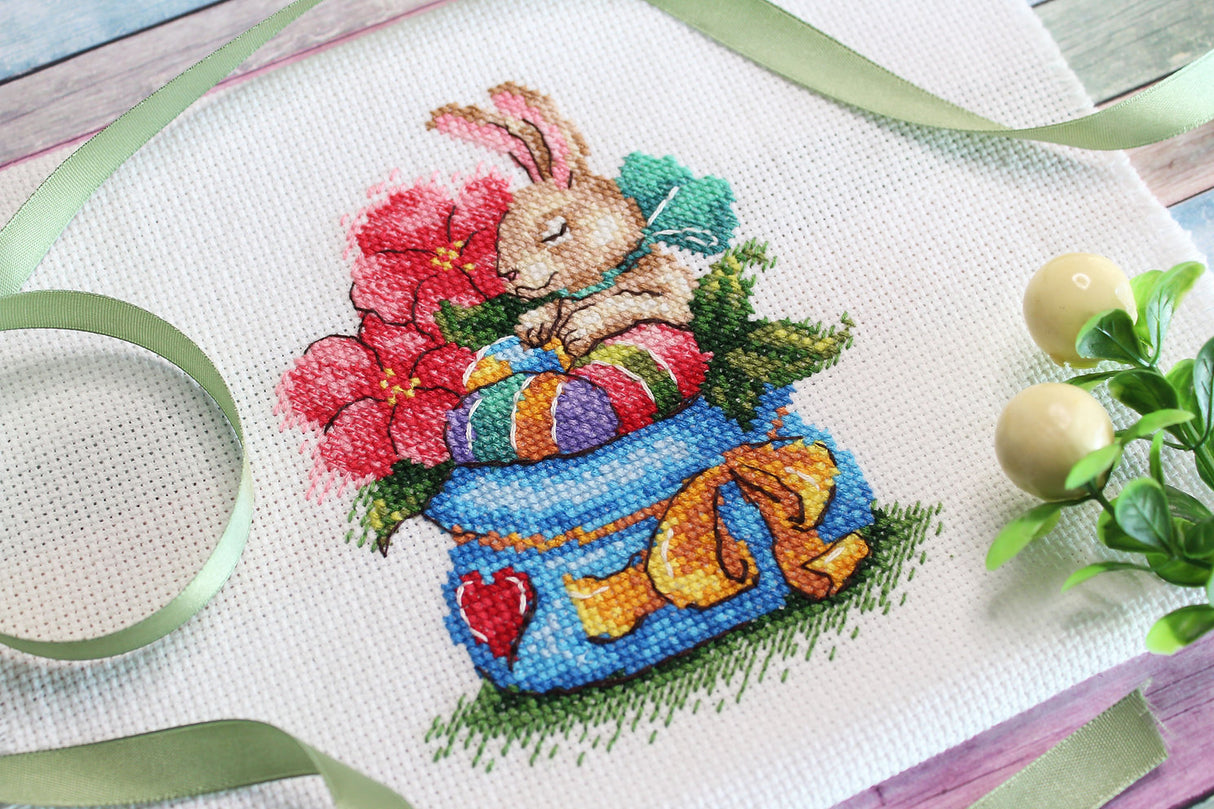 Bunny in Flowers - SM-648 MP Studia - Cross Stitch Kit