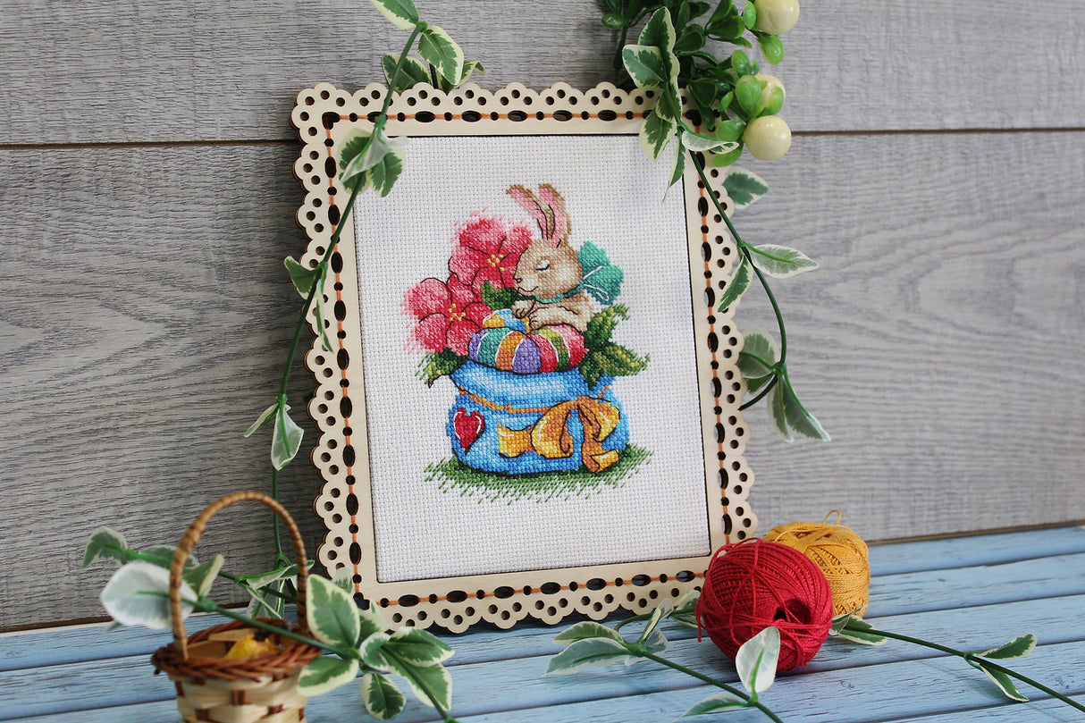 Bunny in Flowers - SM-648 MP Studia - Cross Stitch Kit