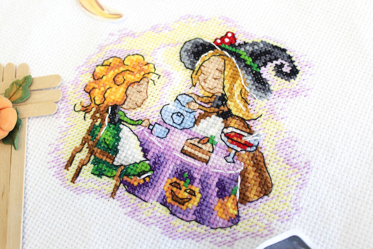 Vista adicional de Kit de punto de cruz MP Studia SM-677 – Té de la Tarde 11x12 cm