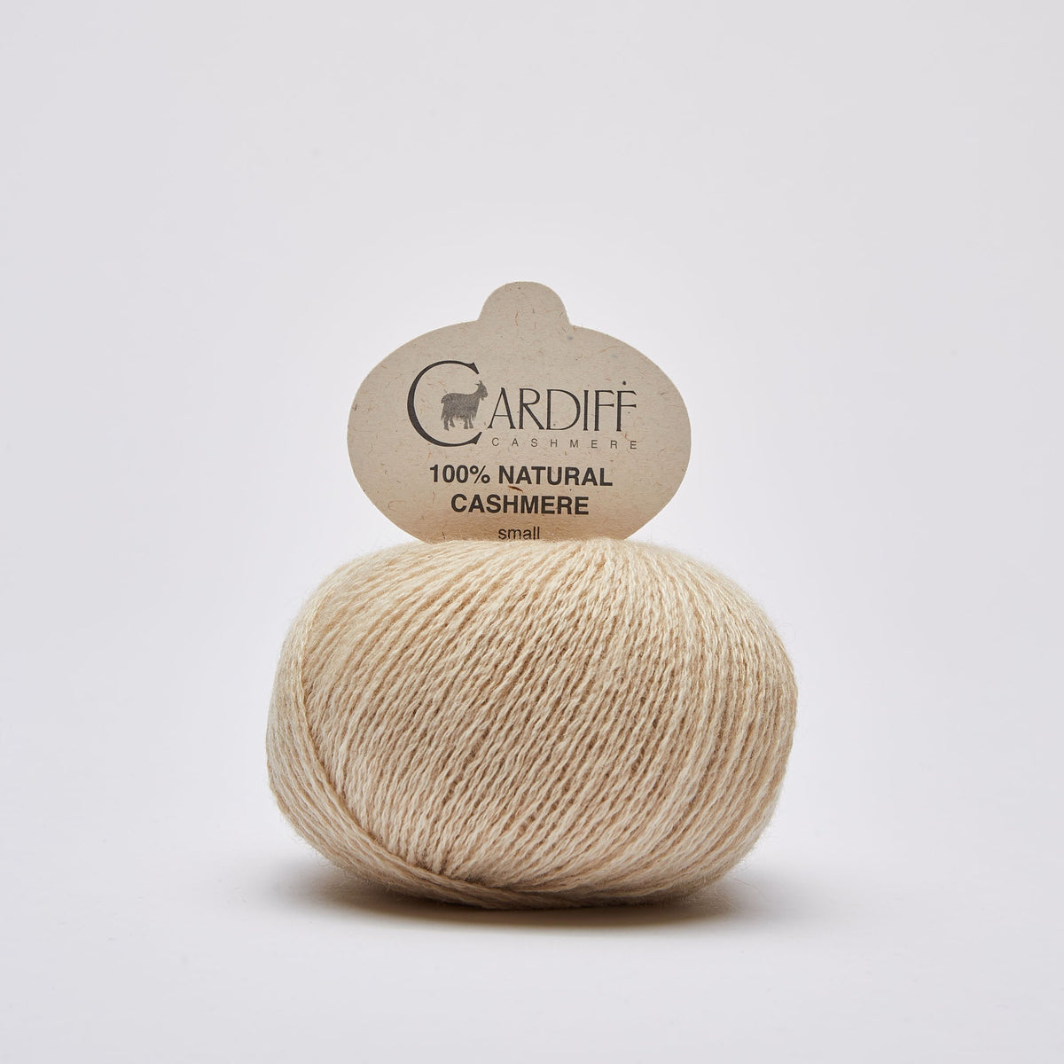 Cardiff Small Cashmere 509 Silver, ovillo de lana fina 100% cachemira