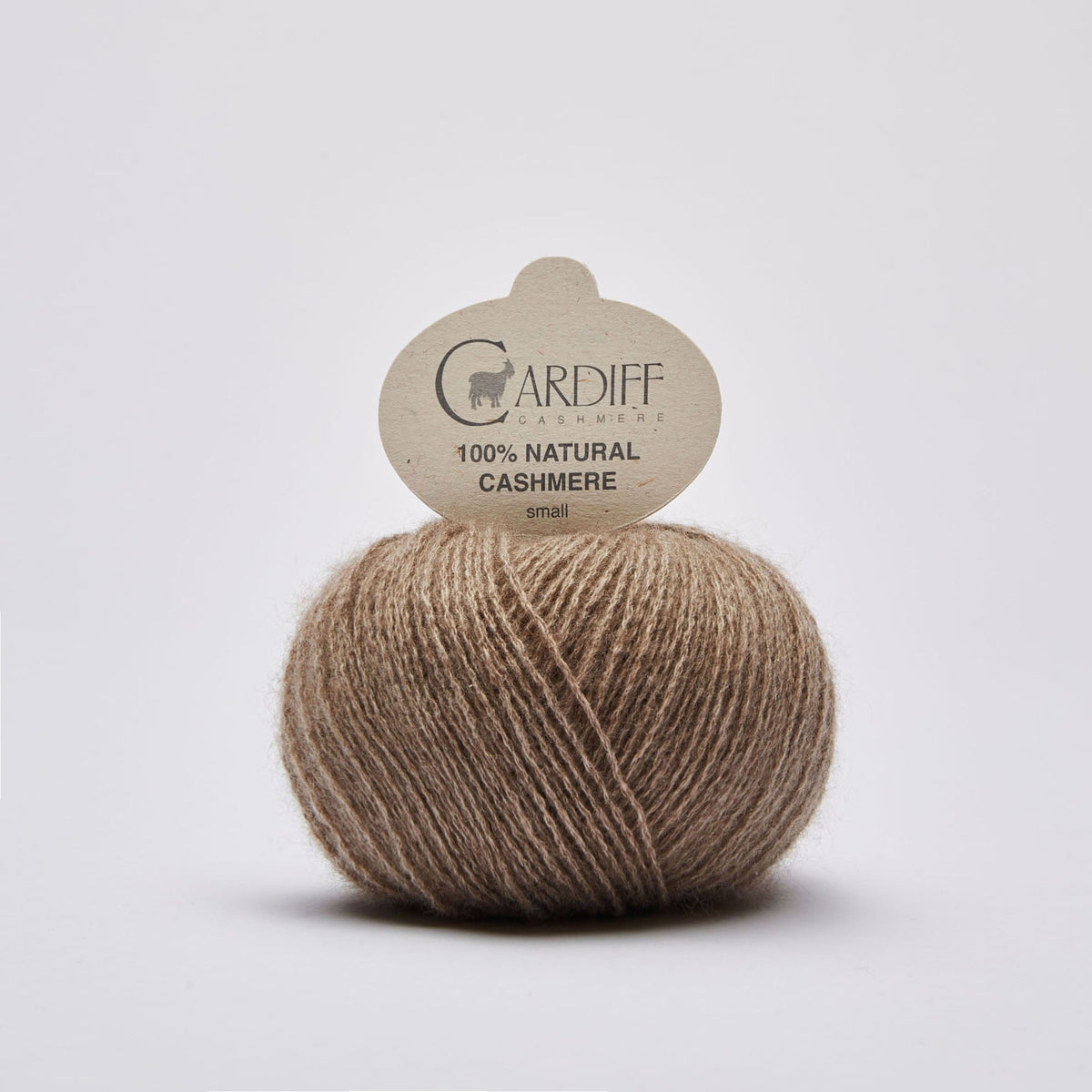 Cardiff Small Cashmere 511 Brown, ovillo de lana fina 100% cachemira