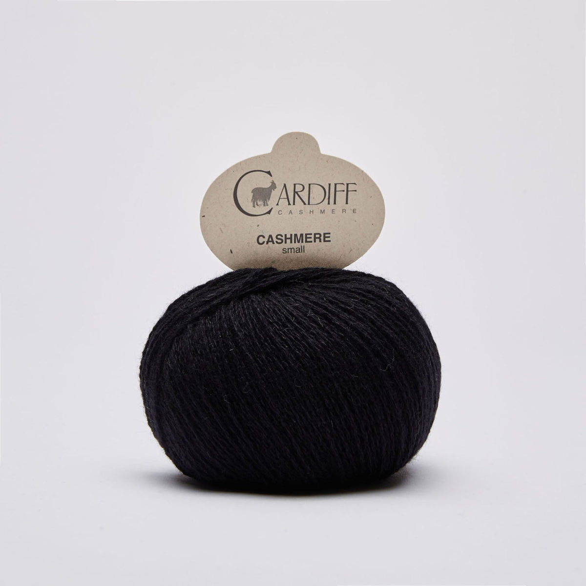 Cardiff Small Cashmere 516 Nero, ovillo de lana fina 100% cachemira