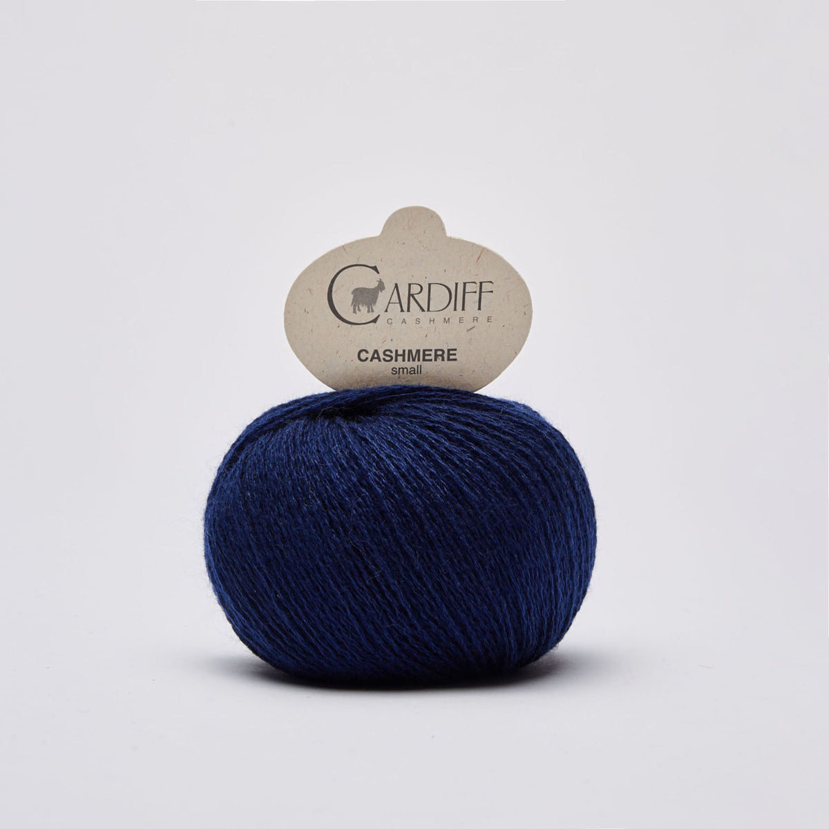 Cardiff Small Cashmere 638 Indaco, ovillo de lana fina 100% cachemira