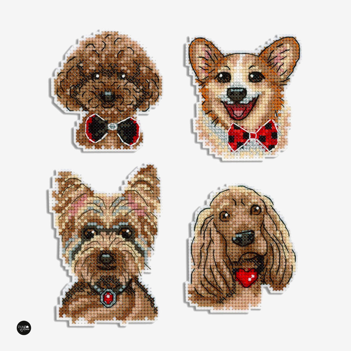 Dogs. Magnets - SR-825 MP Studia - Cross Stitch Kit