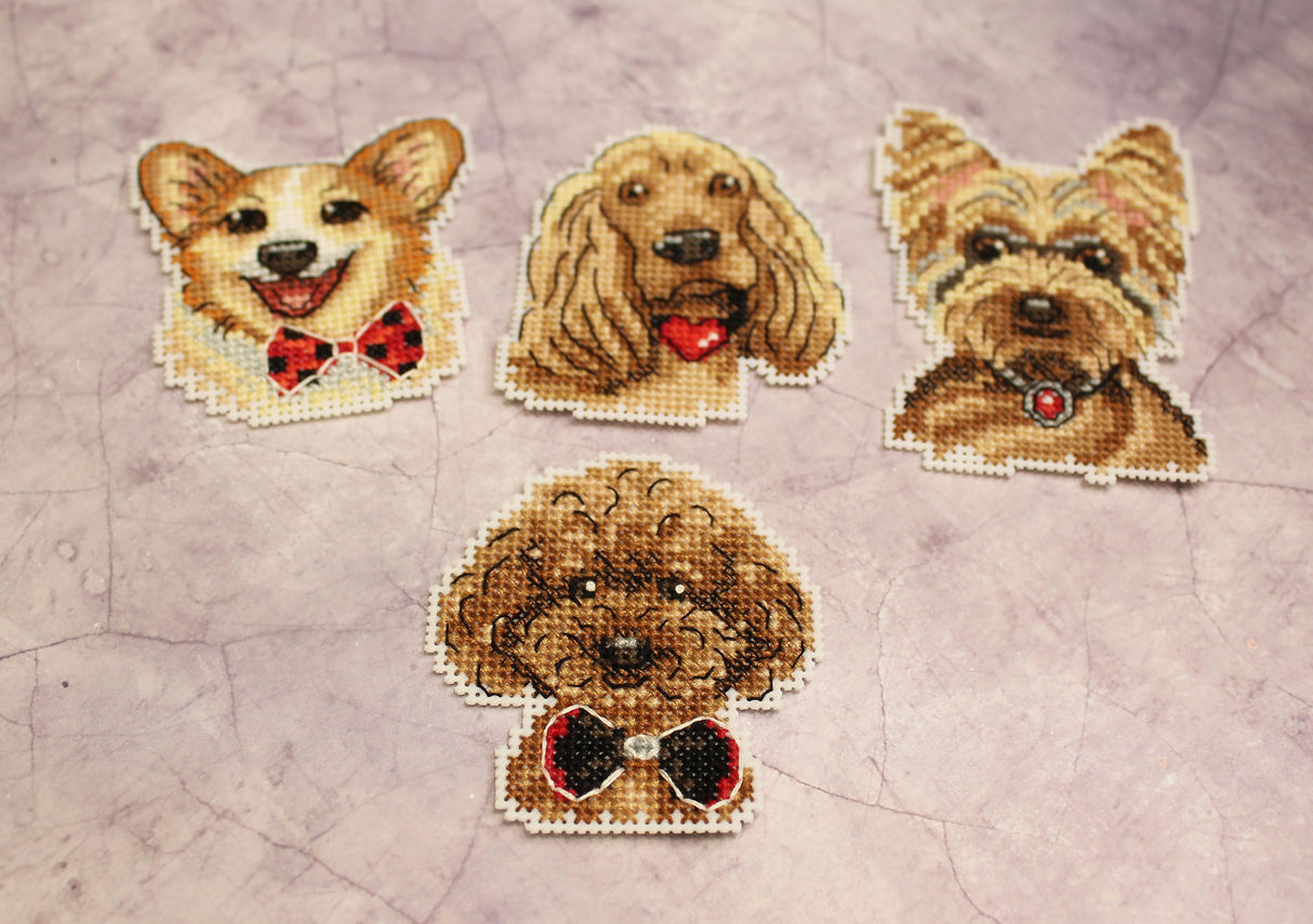 Dogs. Magnets - SR-825 MP Studia - Cross Stitch Kit