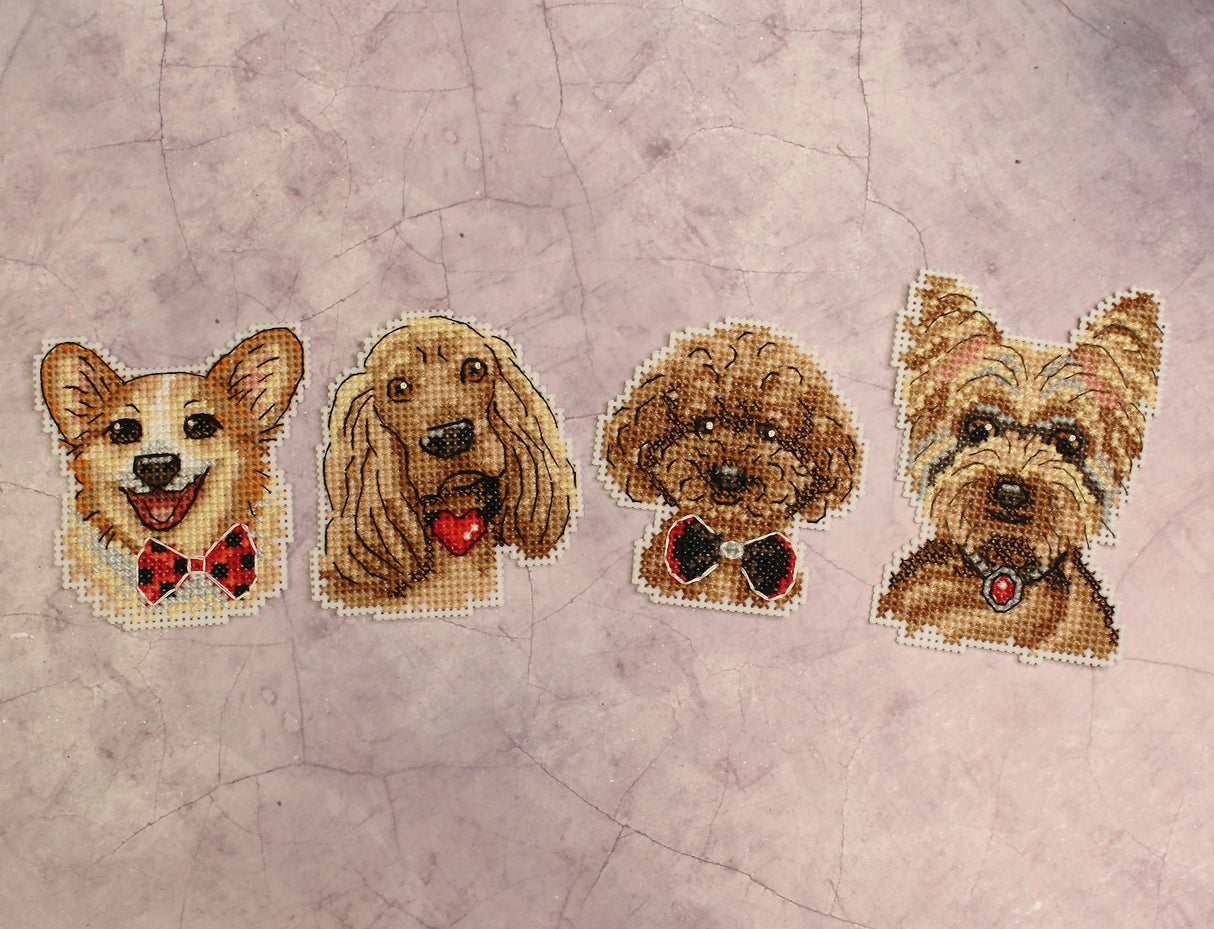 Dogs. Magnets - SR-825 MP Studia - Cross Stitch Kit