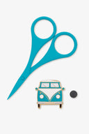 Pack Tijera e Imán para Agujas - DMC U2362 Coral, Negro y Verde