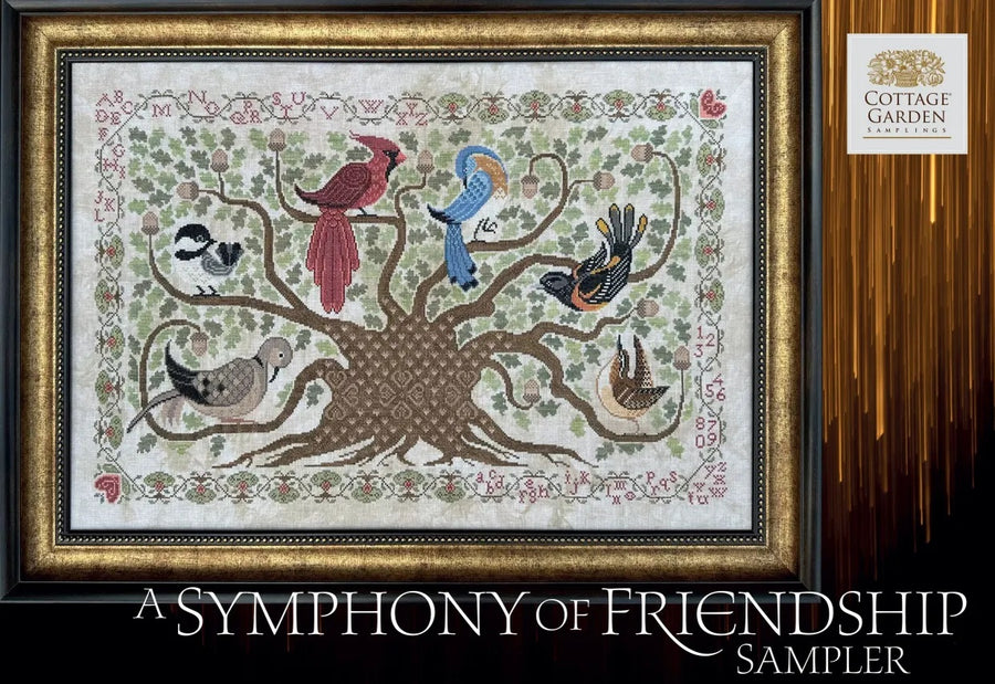 Symphonie der Freundschaft - Kreuzstichmuster - Cottage Garden Samplings
