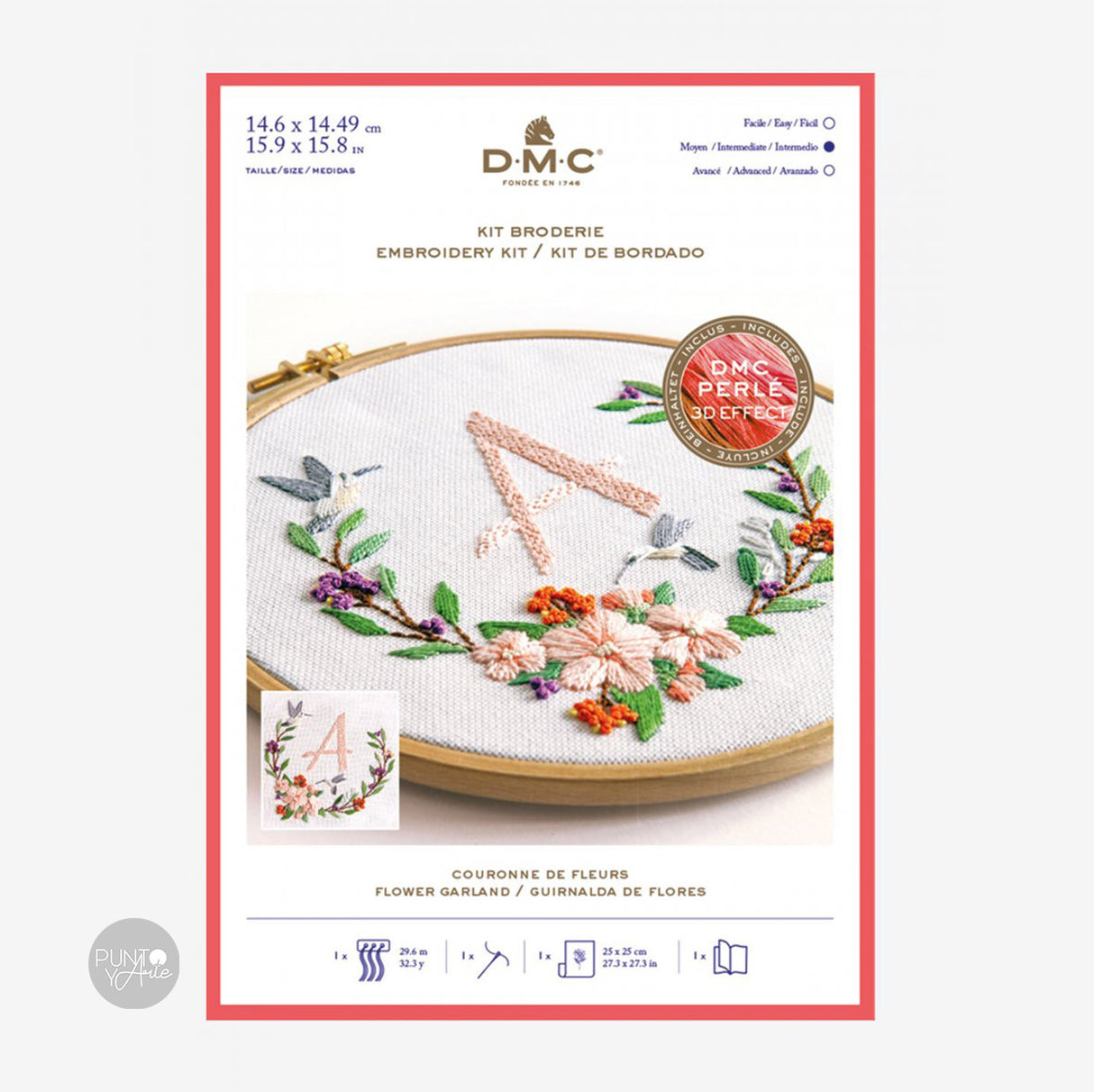 Flower Crown - DMC - Embroidery Kit TB149