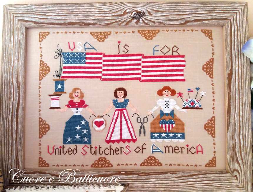 United Stitchers of America - Herz und Herzklopfen - Kreuzstichmuster