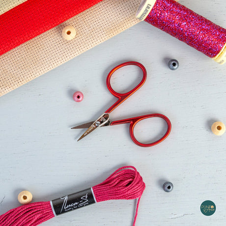 Mini Red Cross Stitch Scissors 6 cm by Premax 85736
