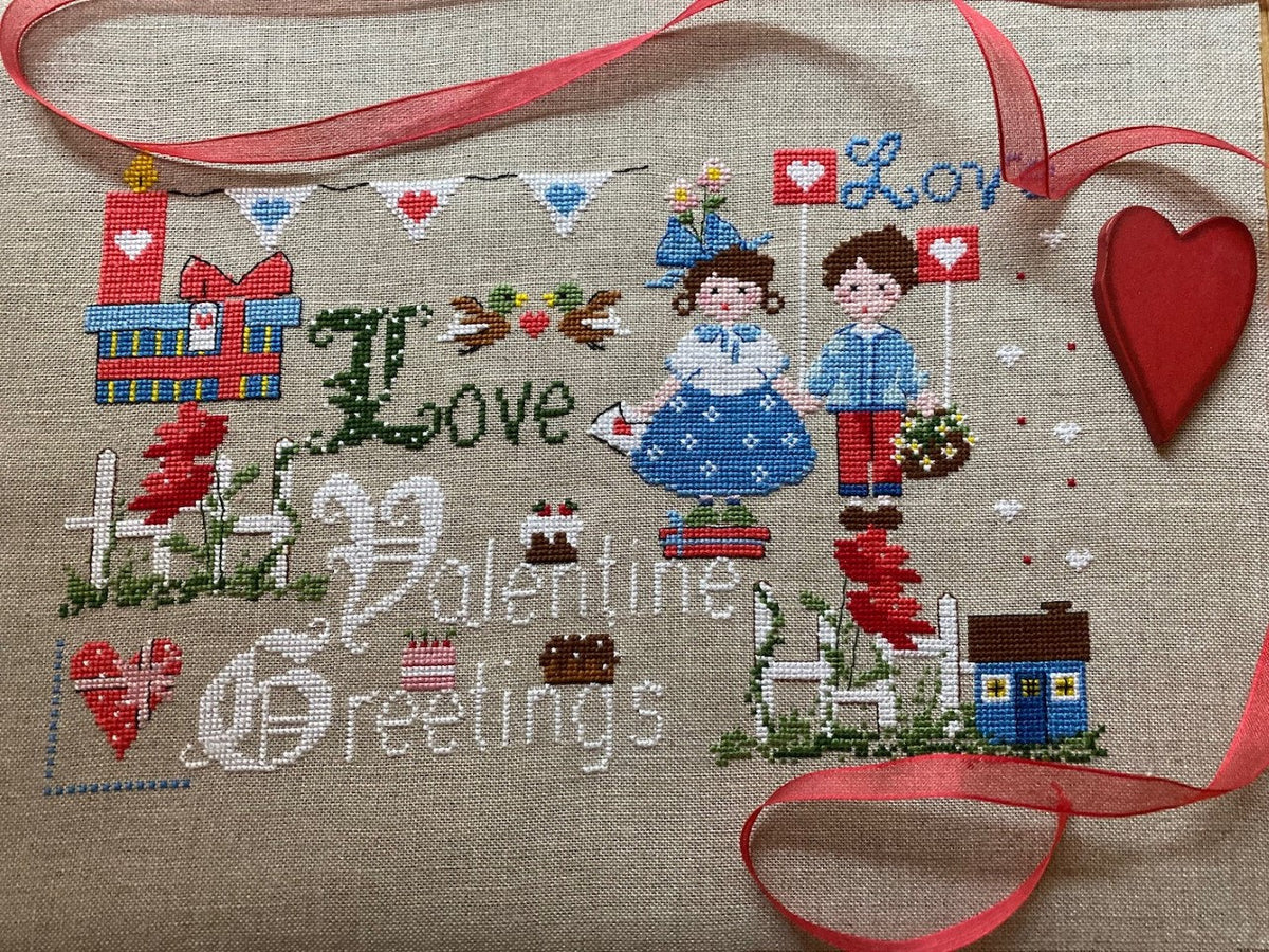 Valentinstagsgrüße - Lilli Violette - Kreuzstichmuster