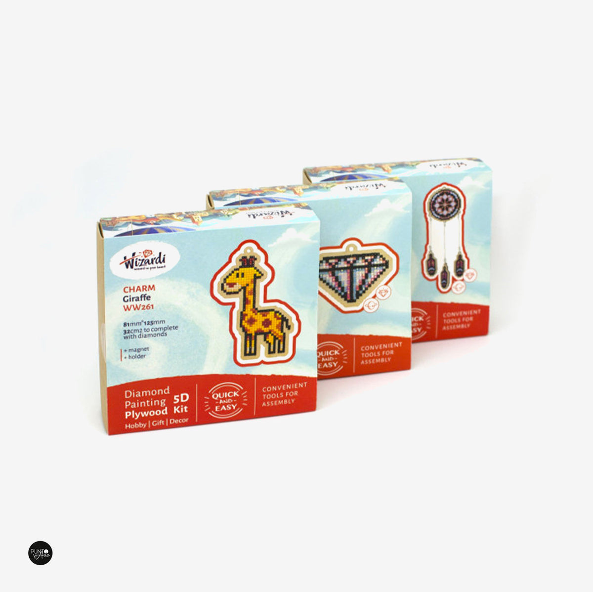 Vista adicional de Kit de punto diamante Wizardi WW281 Wizardi - Kit Punto Diamante WW281