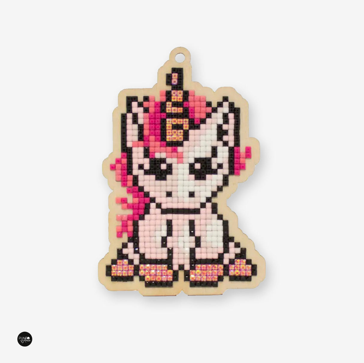 Pink unicorn. Wizardi Diamond Point Kit WWP338