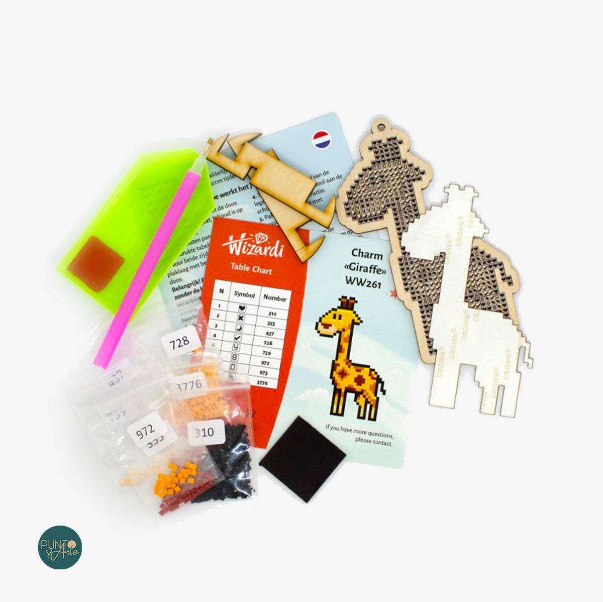 Vista adicional de Kit de punto diamante Wizardi WWP250 Caballo Mecedora. Wizardi Kit Punto Diamante