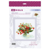 Kit de punto de cruz Riolis 2326 – Strawberry Delight, 25 × 25 cm