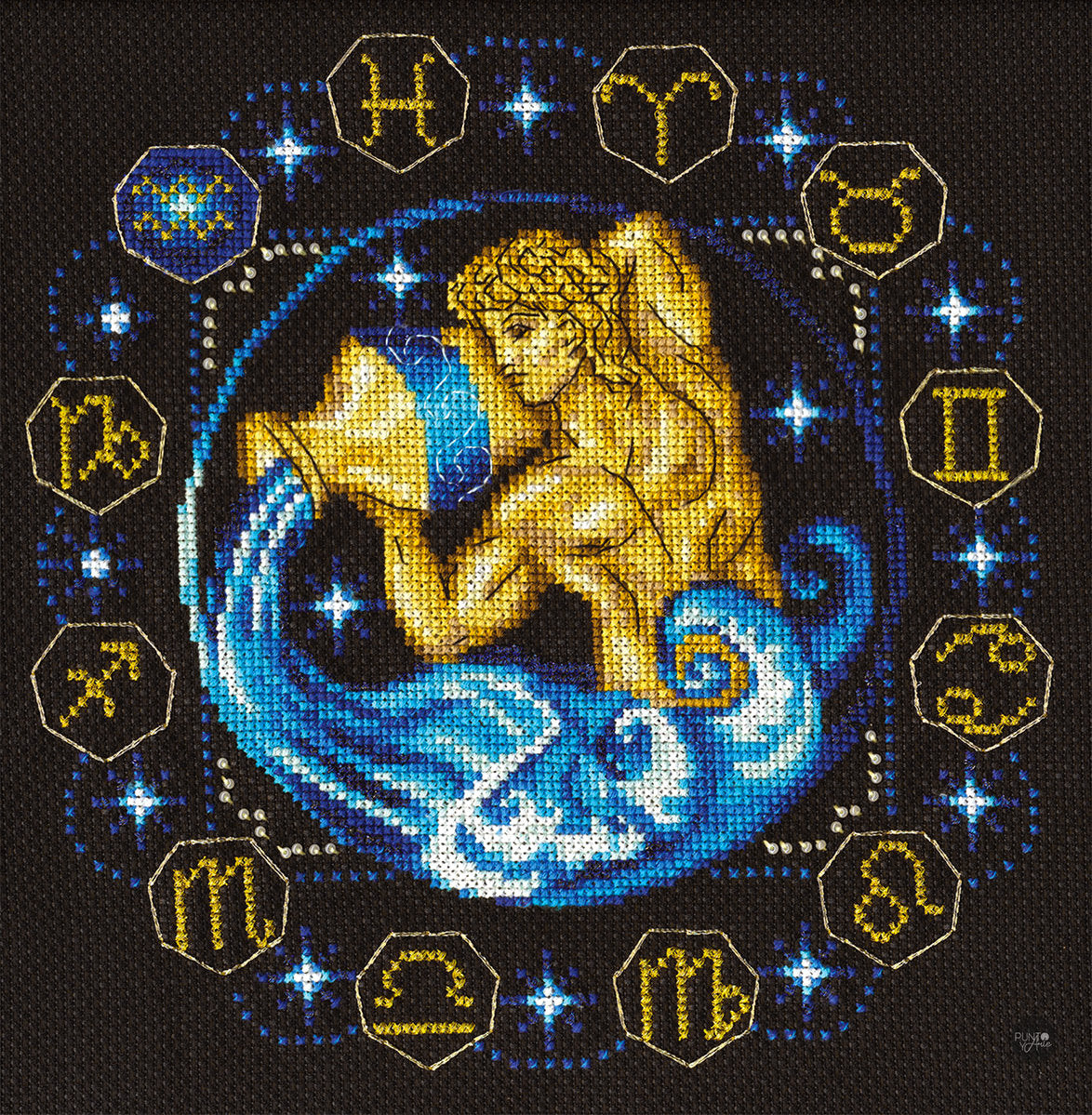 Signs of the zodiac. Aquarius - Panna - Cross Stitch Kit ZN-0932