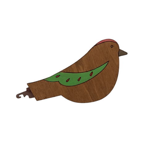 Enhebrador de Agujas de Madera con Diseño de Pájaro Verde KF070/1-2