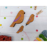 Purple Bird Design Wooden Needle Threader KF070/1-3