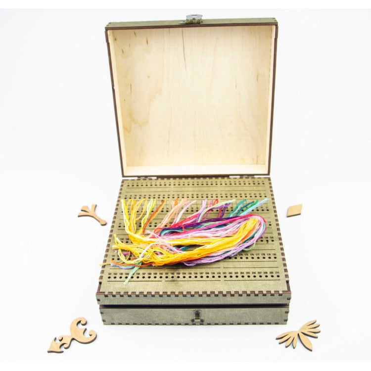 Vista adicional de Organizador de agujas Embroidery Craft OG-065 – Organizador para Agujas con Caja de Hilos en Base