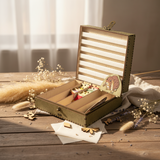 Organizador para Agujas con Caja de Hilos en Base de Madera, Verde, 210 Huecos OG-065