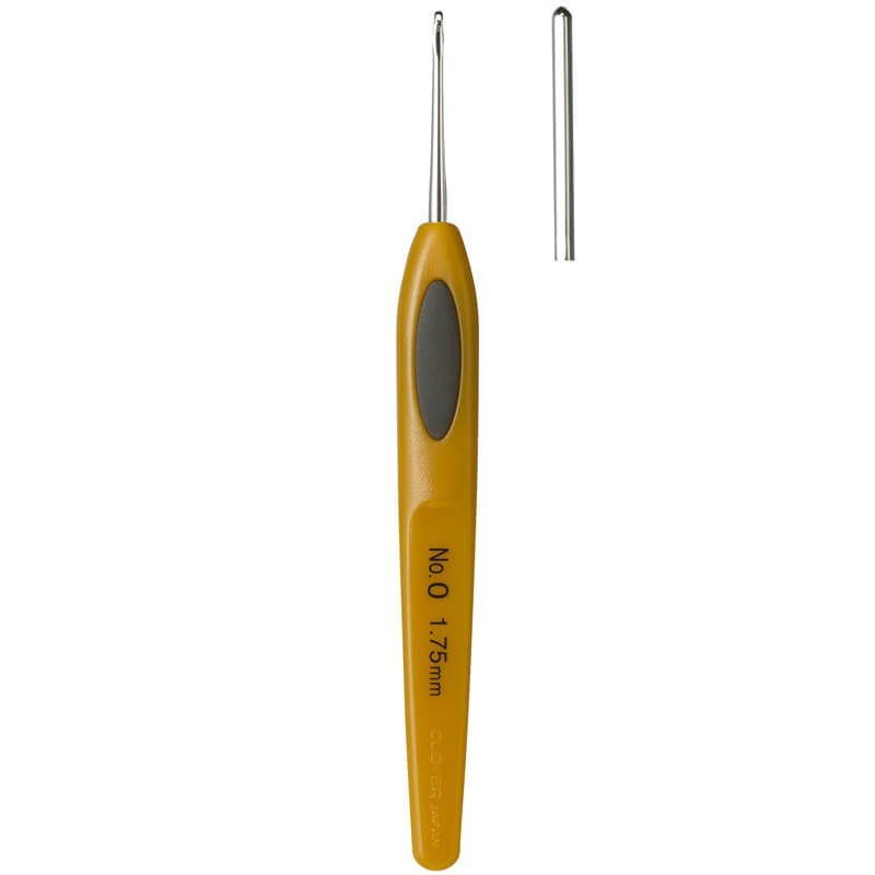 Ergonomische Häkelnadel aus Stahl Clover Soft Touch