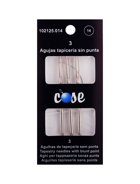 Agujas de tapicería sin punta níquel Cose 102125 nº 14