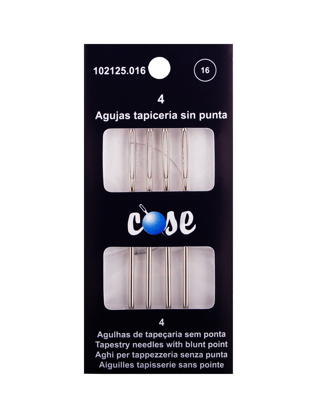Agujas de tapicería sin punta níquel Cose 102125 nº 16